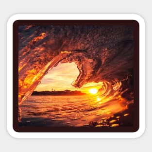 Sunset In The Waves Sticker